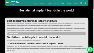 Autora Clinic | Best dental implant brands in the world 2025 - best dental implants brand