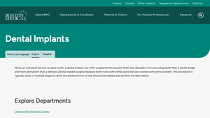 Dental Implants - Boston Medical Center - best dental implants boston