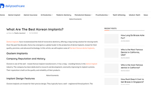 What Are The Best Korean Implants? - Dailytoothcare.com - best dental implants brand