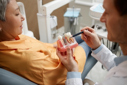 Illustrative example of dental implant for elderly from Google Search