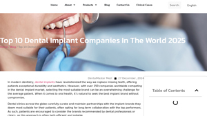 Top 10 Dental Implant Companies In The World 2025 - best dental implants