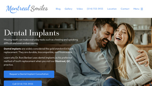 Dental Implants Montreal, QC - Implant Dentistry - Montreal Smiles - best dentist for dental implants