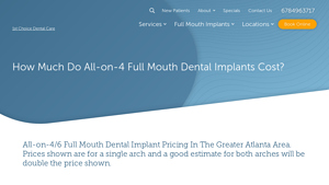 All-on-4 Full Mouth Dental Implants Cost Comparison - cheapest place to get all on 4 dental implants