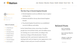 The Best Top 12 Dental Implant Brands - Nation.com - best dental implants brand