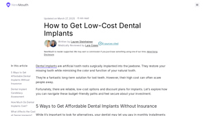 5 Ways to Get Low-Cost Dental Implants - NewMouth - best deal on dental implants