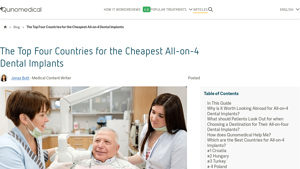Cheapest Four Countries for All-on-4 Implants │Qunomedical - cheapest all on 4 dental implants