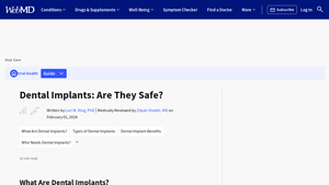 Dental Implants: Surgery, Advantages, Risks, & Insurance - WebMD - best dentist for dental implants