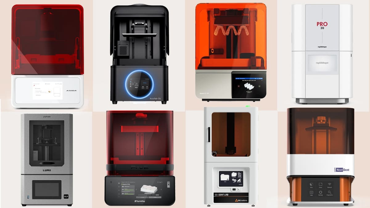 types of dental 3d printers